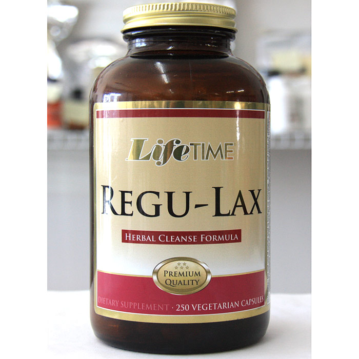 Regu-Lax Natural Herbal Laxative, 250 Vegetarian Capsules, LifeTime