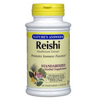 Reishi Mushroom Extract Standardized 60 vegicaps from Natures Answer