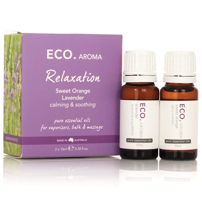 ECO Aroma Relaxation Pure Essential Oils Kit (Sweet Orange & Lavender), 2 Pack, Eco Modern Essentials