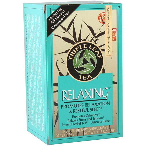 Relaxing Herbal Tea, 20 Tea Bags x 6 Box, Triple Leaf Tea