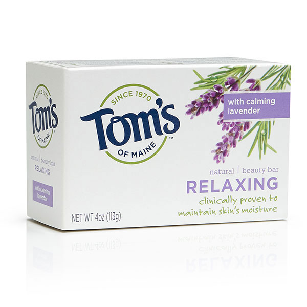 Tom's of Maine Relaxing Natural Beauty Bar Soap Twin Pack, 4 oz + 4 oz, Tom's of Maine