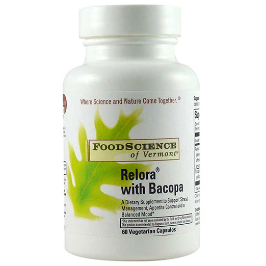 Relora with Bacopa, 60 Capsules, FoodScience Of Vermont