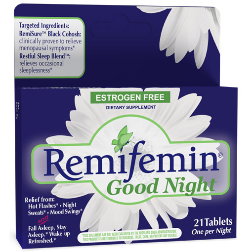 Remifemin Good Night, Menopause Nighttime Formula, 21 Tablets, Enzymatic Therapy