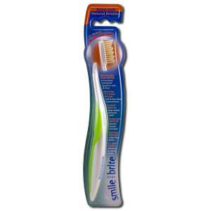 Replaceable Head Natural Toothbrush, V-Wave Extra Soft, Smile Brite