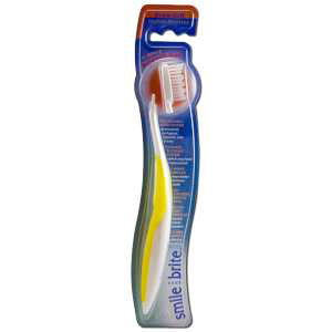 Smile Brite Replaceable Head Nylon Toothbrush, V-Wave Extra Soft, Smile Brite