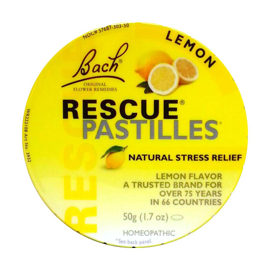 Rescue Pastilles - Lemon Flavor, 50 g, Bach Original Flower Remedies