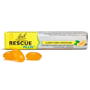 Rescue Plus Lozenge, Stress Complex with B Vitamins, 10 Lozenges, Bach Original Flower Remedies