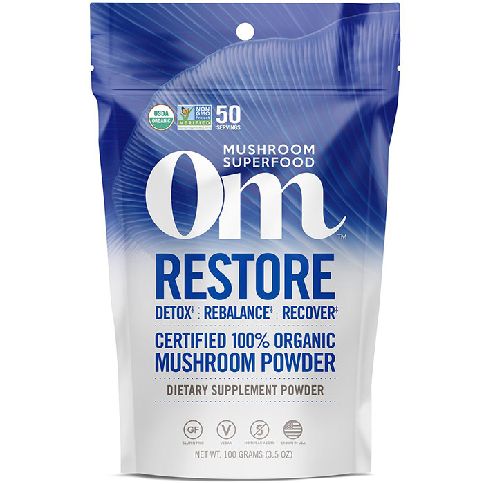 Restore Mushroom Superfood Powder, 100 g, Om Organic Mushroom Nutrition