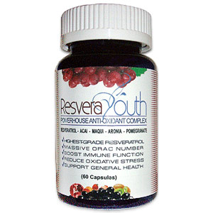 Resvera Youth, Anti-Oxidant Formula with Resveratrol, 30 Capsules, 4 Organics