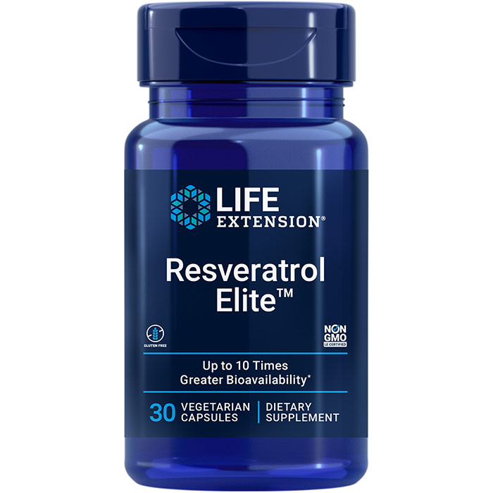 Resveratrol 100 mg with Pterostilbene, 60 Vegetarian Capsules, Life Extension