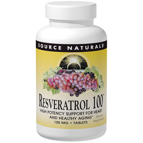 Source Naturals Resveratrol 100 mg, 120 Capsules, Source Naturals