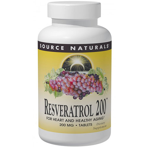 Resveratrol 200 mg, 30 Vegetarian Capsules, Source Naturals