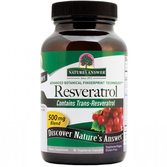 Nature's Answer Resveratrol 250 mg, 60 Vegetarian Capsules, Nature's Answer