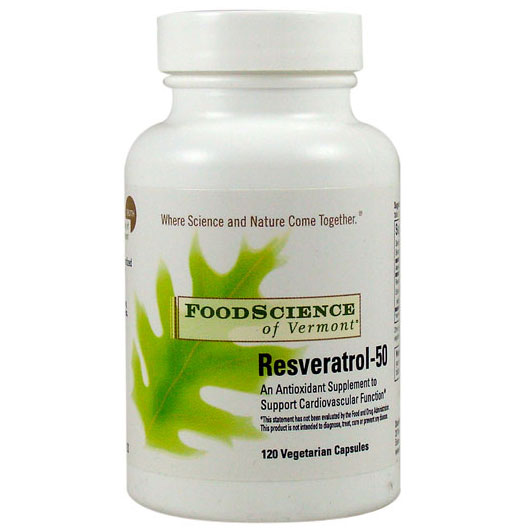 Resveratrol 50 Vegetarian 120 caps, FoodScience Of Vermont