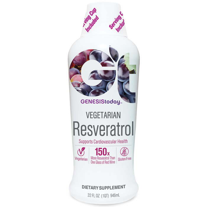 Resveratrol Liquid Supplement, 32 oz, Genesis Today