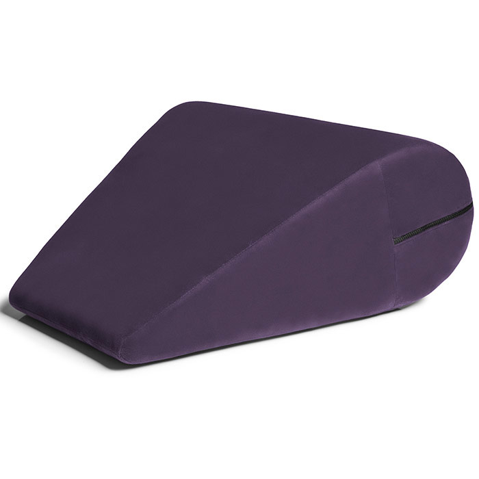 Retail Rockabilly Sensual Positioning Pillow, Microvelvet Aubergine, Liberator Bedroom Adventure Gear