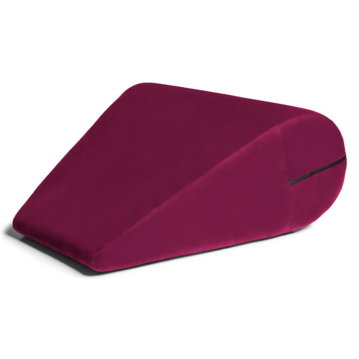 Retail Rockabilly Sensual Positioning Pillow, Microvelvet Merlot, Liberator Bedroom Adventure Gear