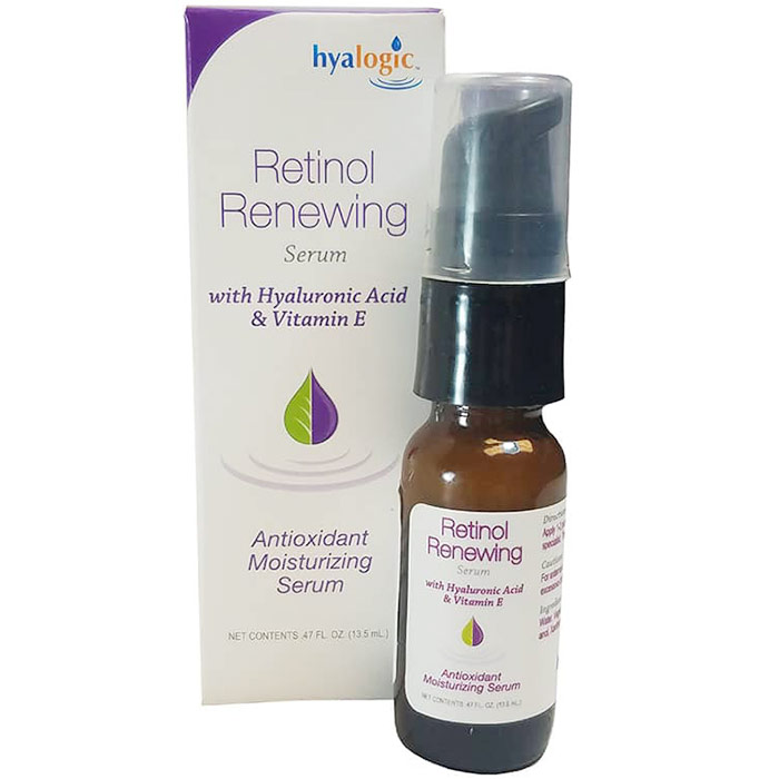 Retinol Renewing Face Serum, with Hyaluronic Acid & Vitamin, 0.47 oz, Hyalogic