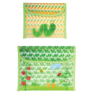 unknown Reusable Garden Snack Bag, Assorted Colors, 2 Pack, Green Sprouts