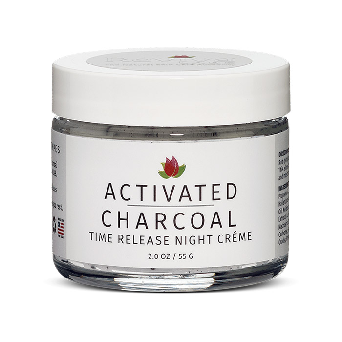 Reviva Labs Activated Charcoal Night Cream Time Release, 2 oz