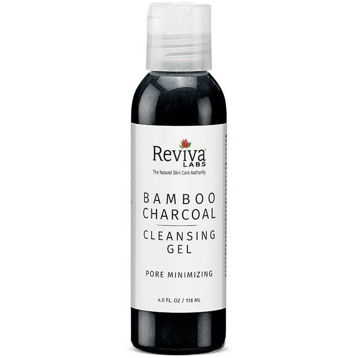 Reviva Labs Bamboo Charcoal Pore Minimizing Cleansing Gel, Facial Cleanser, 4 oz