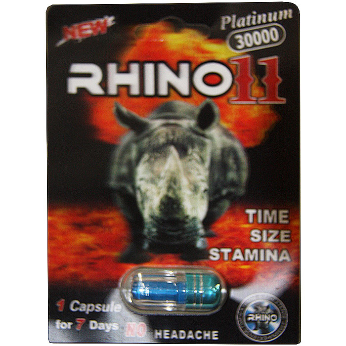 Rhino 11 (Platinum 30000), Natural Male Sexual Enhancer, 1 Capsule
