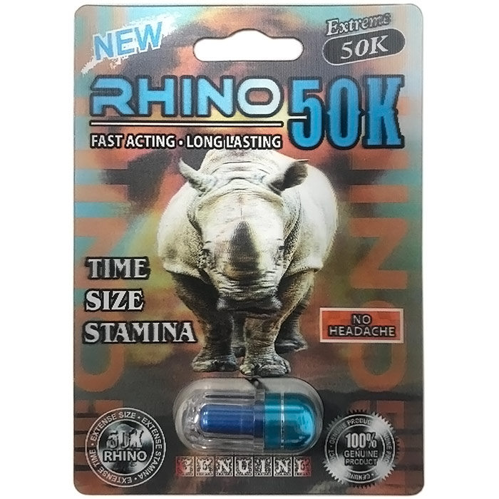 Rhino 50K (Extreme 50K), Male Sexual Performance Enhancer, 1 Capsule