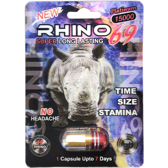 Rhino 69 (Platinum 15000), Natural Male Sexual Enhancer, 1 Capsule