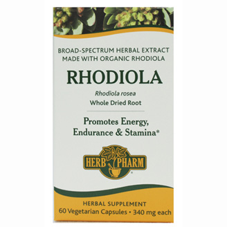Herb Pharm Rhodiola 340 mg, 60 Vegetarian Capsules, Herb Pharm