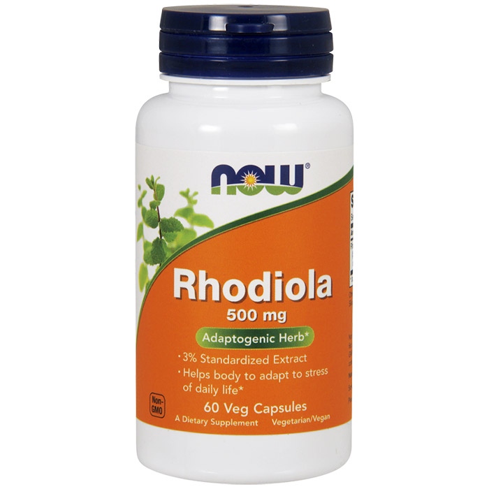 Rhodiola 500 mg (Rhodiola rosea) 60 Vcaps, NOW Foods