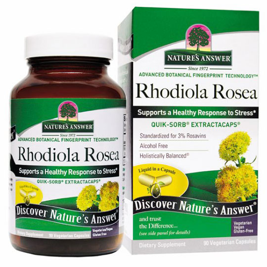 Nature's Answer Rhodiola Rosea, 90 Liquid Capsules, Nature's Answer