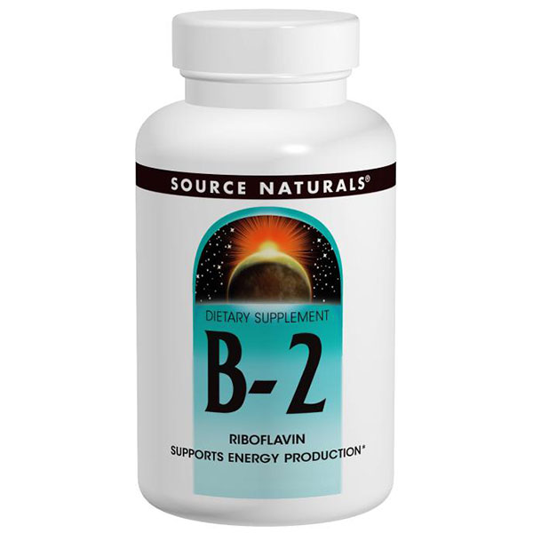 Vitamin B-2 Riboflavin 100 mg, 250 Tablets, Source Naturals