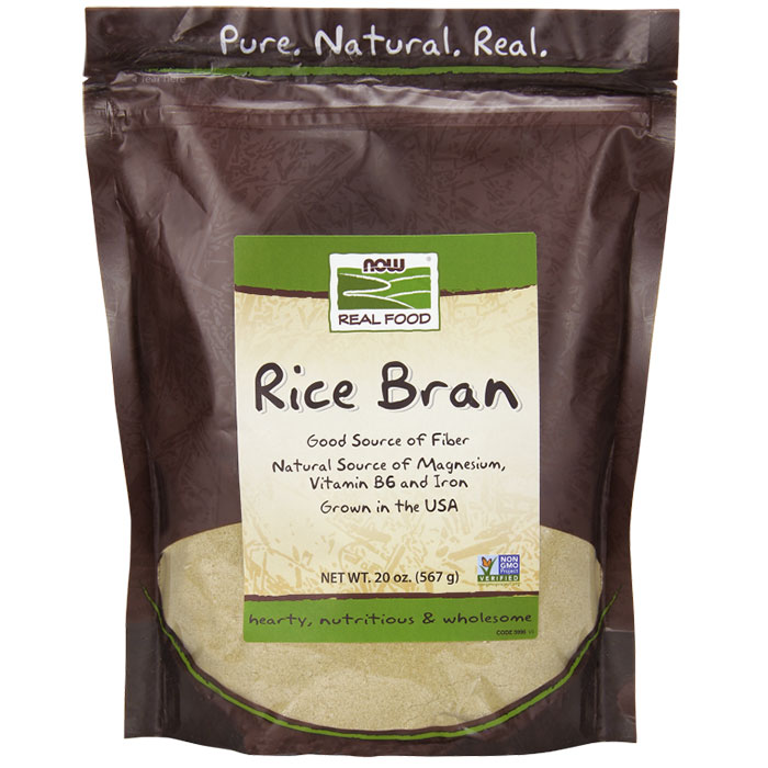 Rice Bran, 20 oz, NOW Foods