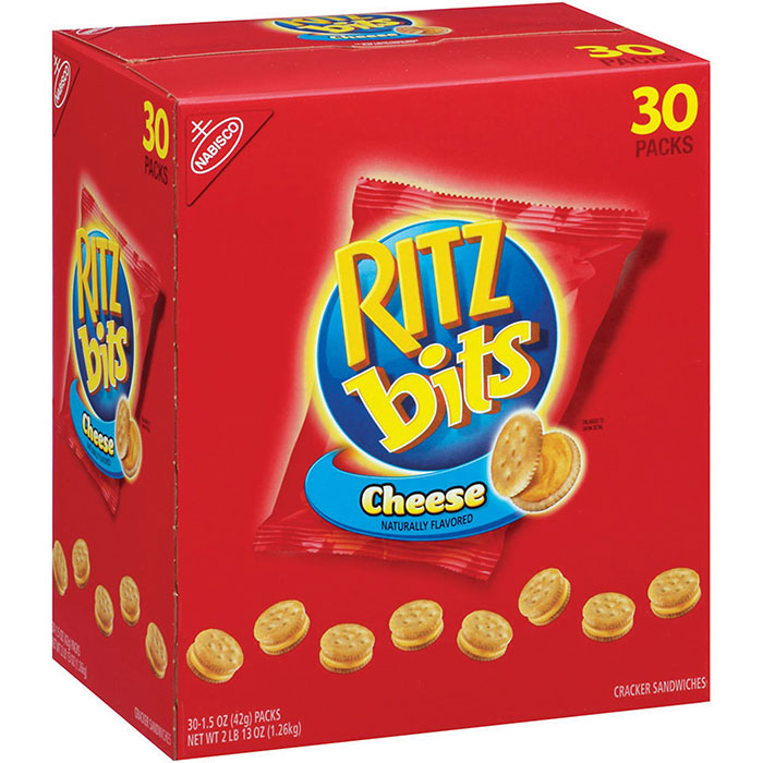Ritz Bits Cheese Cracker Sandwiches, 1.5 oz x 30 Packs, Nabisco