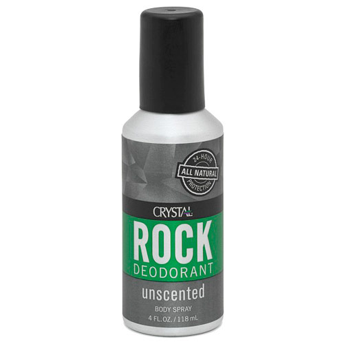 Crystal Body Deodorant Rock Deodorant Body Spray, Unscented, 4 oz, Crystal Body Deodorant