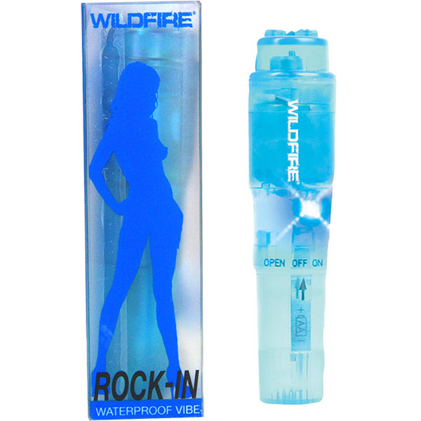 Rock-In Waterproof Massager, Blue, Topco Wildfire