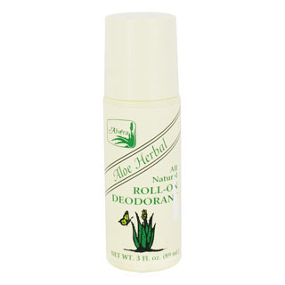 All Natural Roll On Deodorant, Aloe Herbal, 3 oz, Alvera