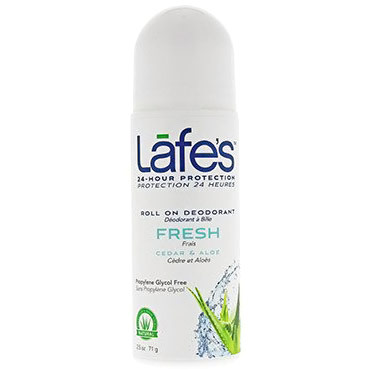 Lafes Roll On Deodorant - Fresh, 2.5 oz, Natural BodyCare