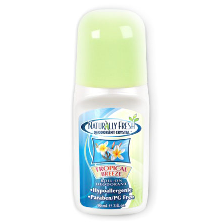 Naturally Fresh Deodorant Crystal Roll-On, Tropical Breeze, 3 oz