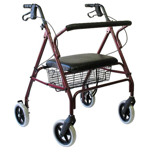 Karman Healthcare Inc. Rollators, Extra Wide Heavy Duty, Steel Frame, Metallic Blue, Karman