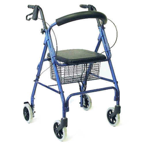 Karman Healthcare Inc. Rollators, Aluminum Light Weight, Loop Brakes, Standard Height, Metallic Burgundy, Karman