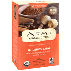 Rooibos Chai Tea, Herbal Teasan, 18 Tea Bags, Numi Tea