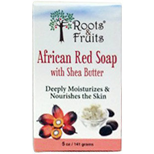 Roots & Fruits Bar Soap - African Red Soap with Shea Butter, 5 oz