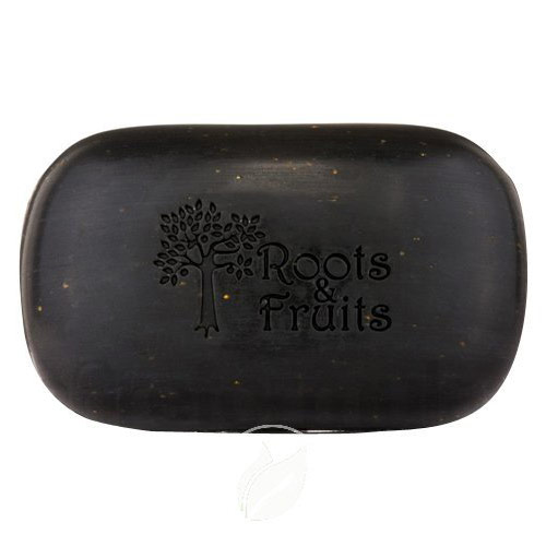 Roots & Fruits Bar Soap - Black Soap with Cocoa Butter & Orange Peel, 5 oz