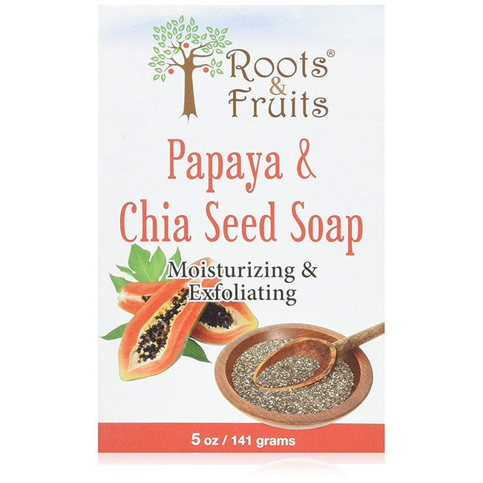 Roots & Fruits Bar Soap - Papaya & Chia Seed, 5 oz