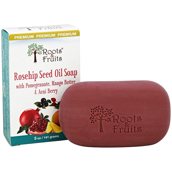 Roots & Fruits Bar Soap - Rosehip Seed Oil, 5 oz