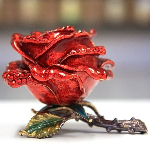 Rose Gilt Jewelry Gift Box with Fine Crystals
