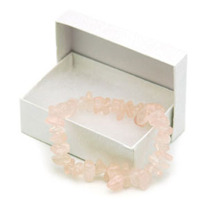 Rose Quartz Fertility Bracelet Stretch by Fairhaven Health, With Real Rose Quartz Gemstones