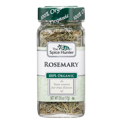 Rosemary, 100% Organic, 0.6 oz x 6 Bottles, Spice Hunter
