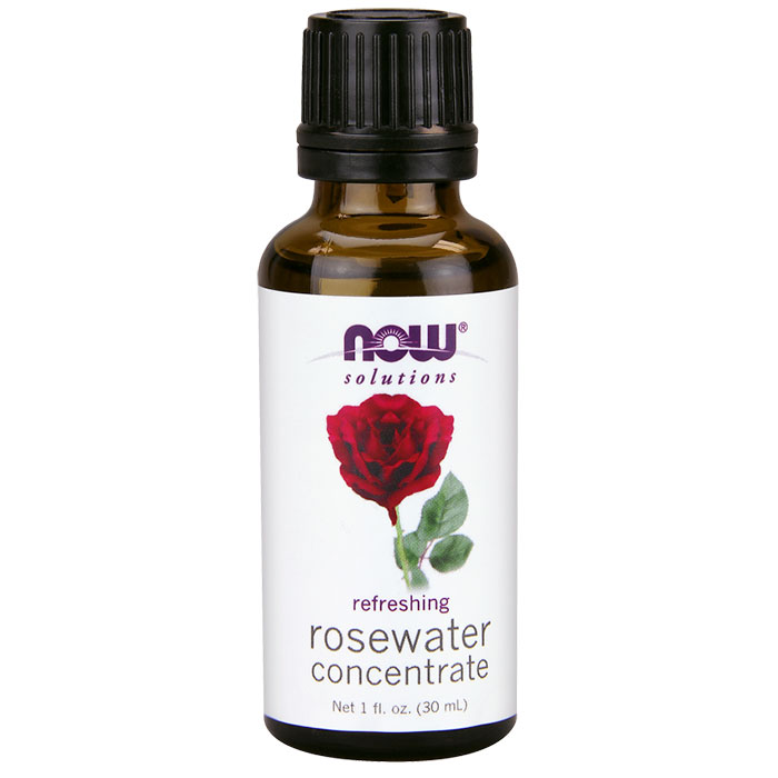 Rosewater Concentrate Liquid, 1 oz, NOW Foods